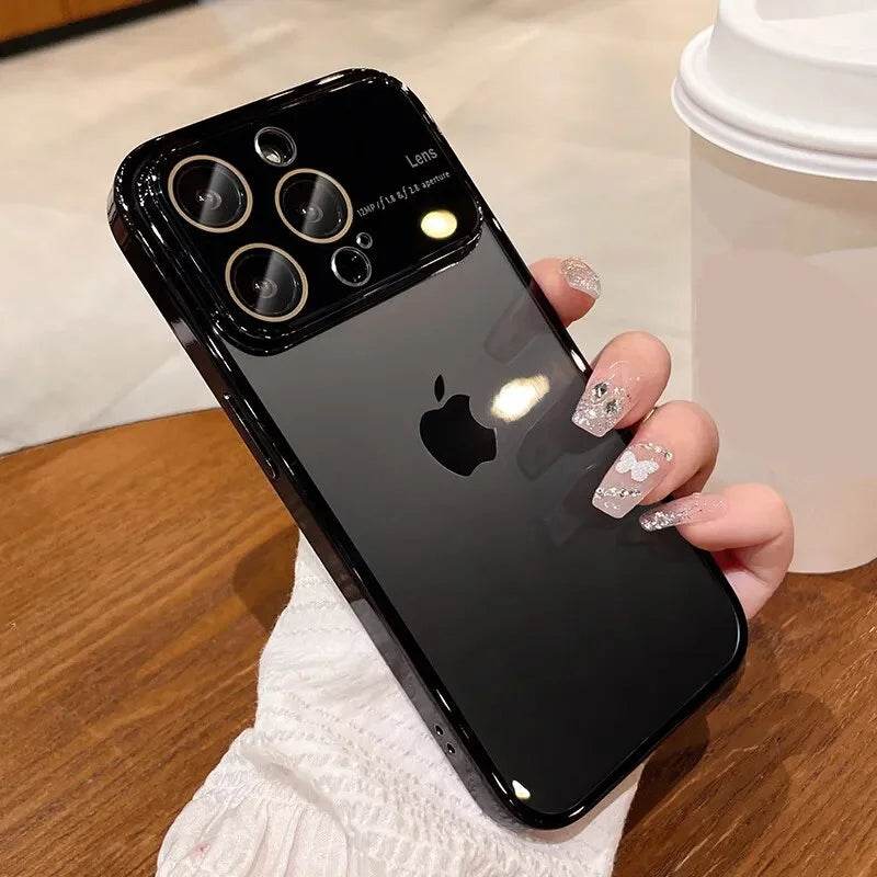 iPhone 15 Series Luxury Plating Transparent Window Lens Case - Million Cases