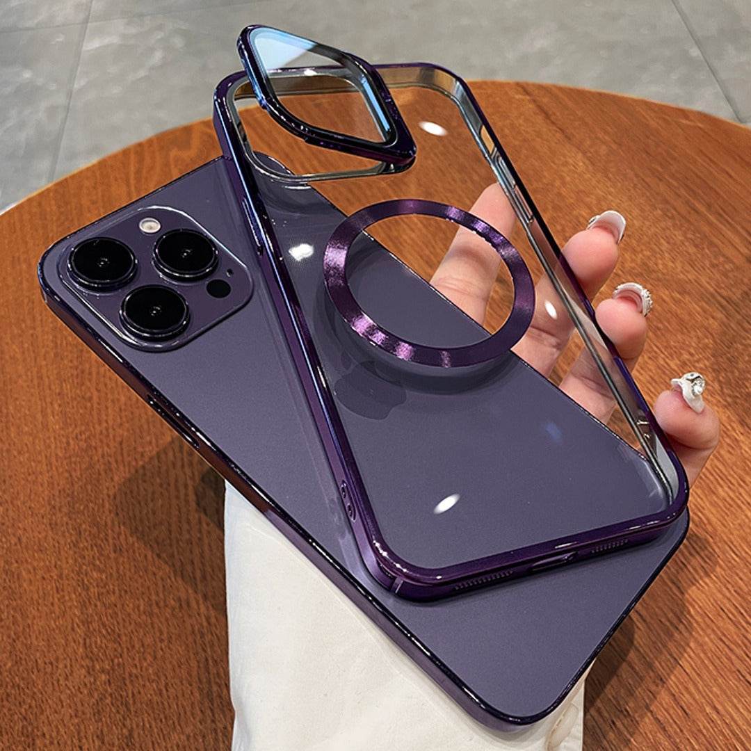 iPhone 14 Series Luxury MagSafe Camera Protector Stand Case - Million Cases