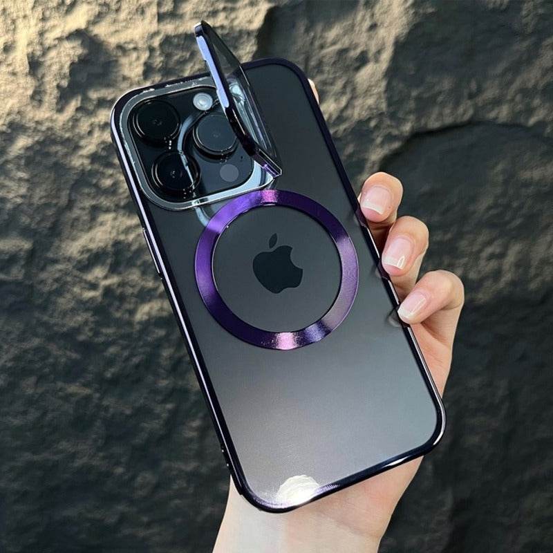 iPhone 14 Series Luxury MagSafe Camera Protector Stand Case - Million Cases