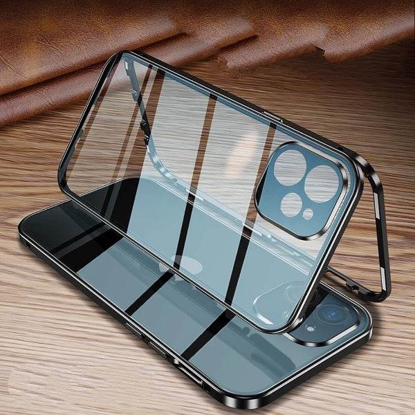 iPhone - Auto Fit Magnetic Glass Camera Protective Case - Million Cases