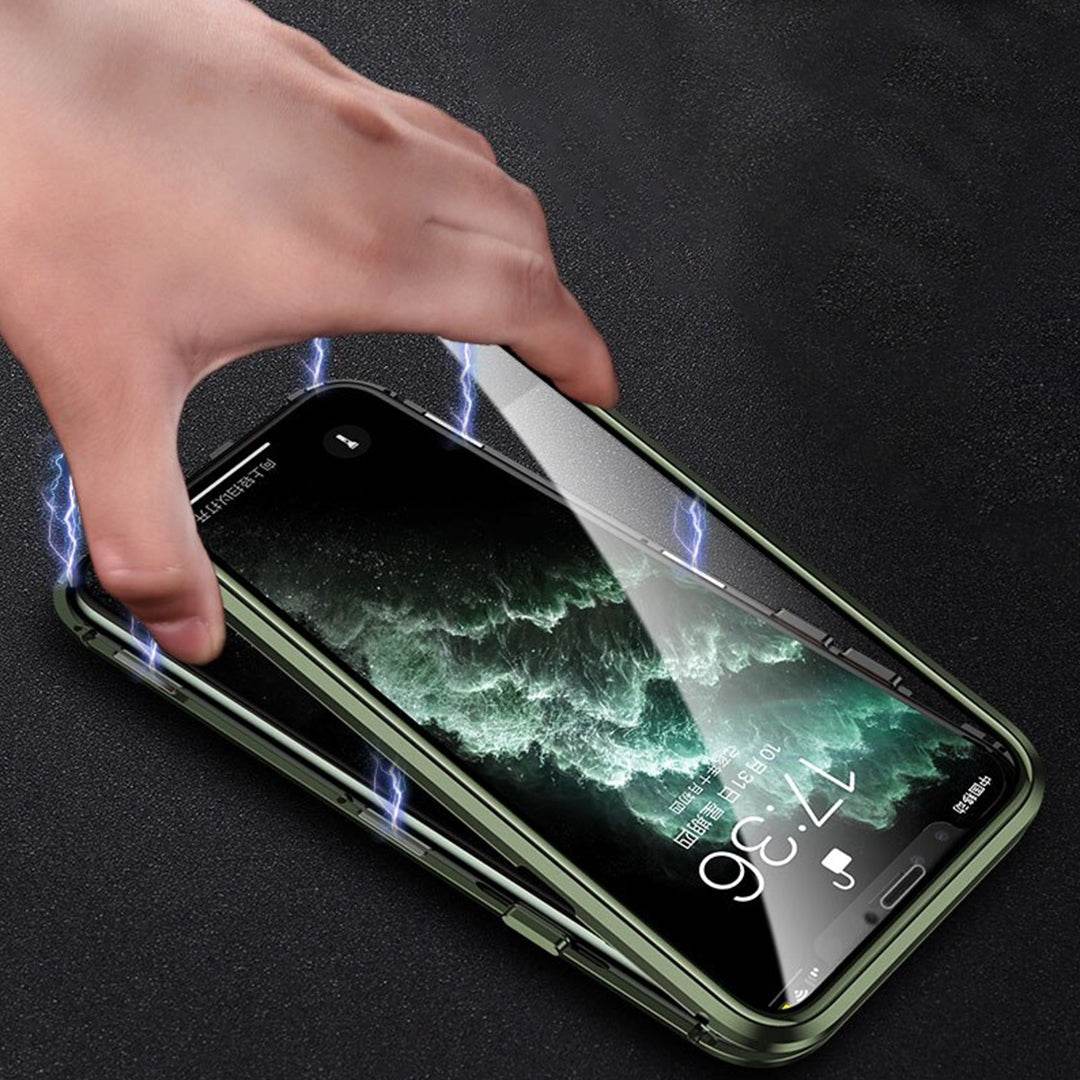 iPhone - Auto Fit Magnetic Glass Camera Protective Case - Million Cases