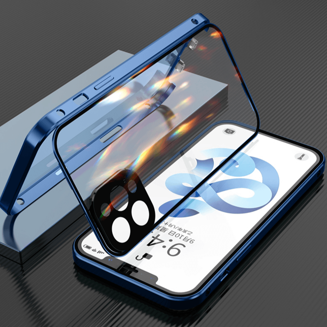 iPhone - Auto Fit Magnetic Glass Camera Protective Case - Million Cases