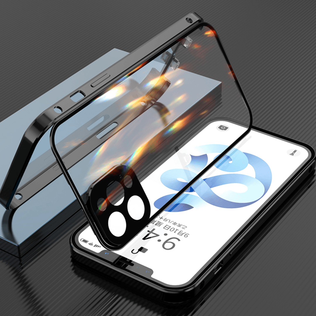 iPhone - Auto Fit Magnetic Glass Camera Protective Case - Million Cases