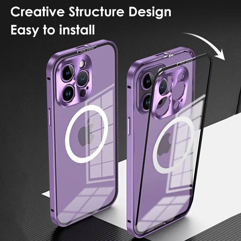 iPhone 14 Series Transparent Metal Magsafe Case - Million Cases