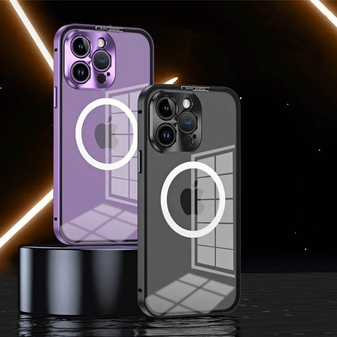 iPhone 14 Series Transparent Metal Magsafe Case - Million Cases