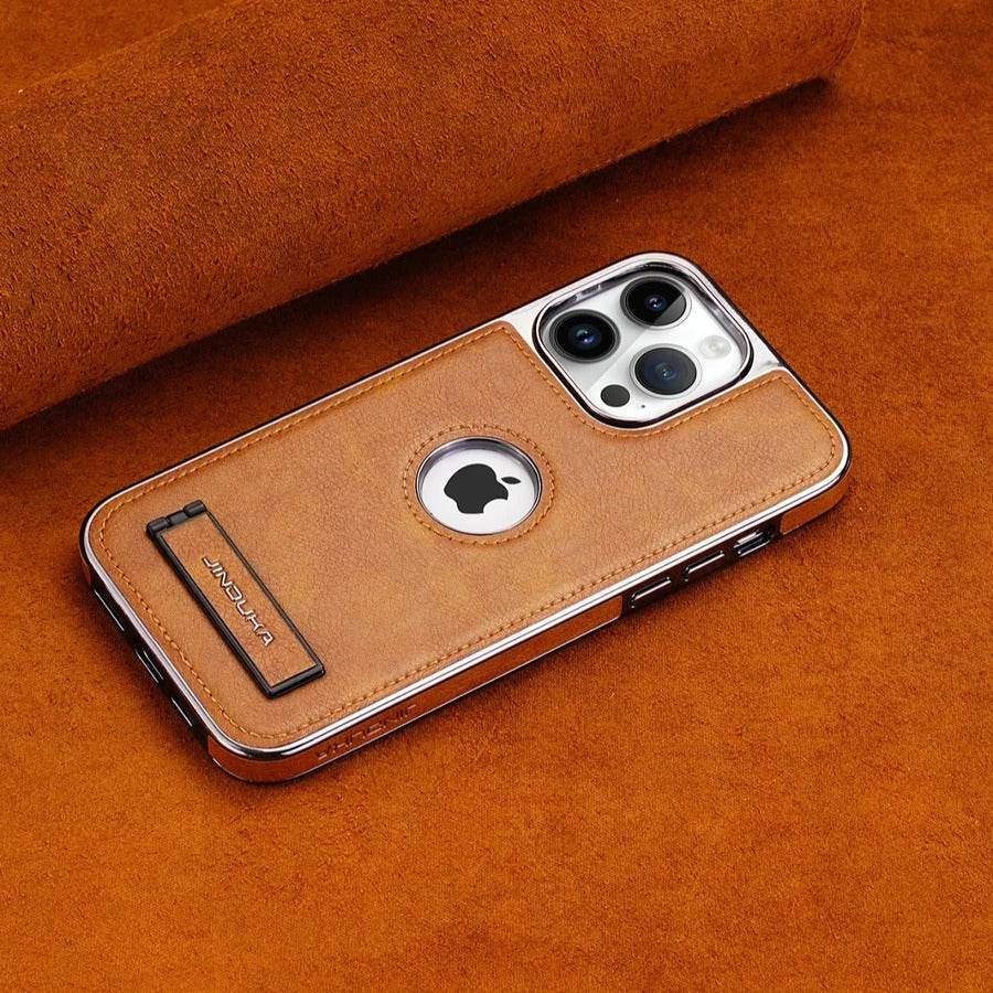 Genuine Leather Bracket Holder Case - iPhone - Million Cases