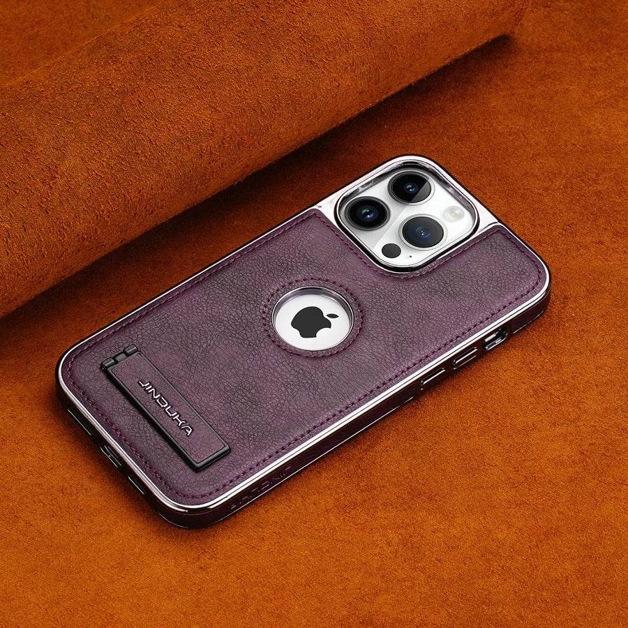 Genuine Leather Bracket Holder Case - iPhone - Million Cases