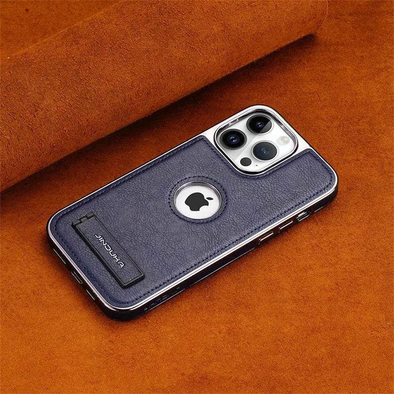 Genuine Leather Bracket Holder Case - iPhone - Million Cases