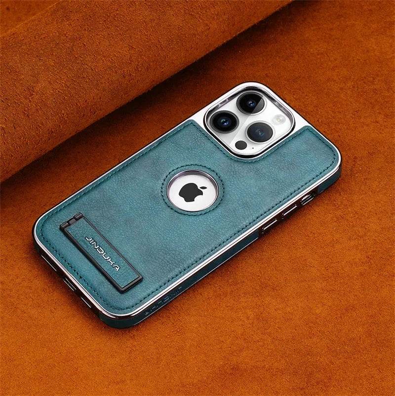 Genuine Leather Bracket Holder Case - iPhone - Million Cases
