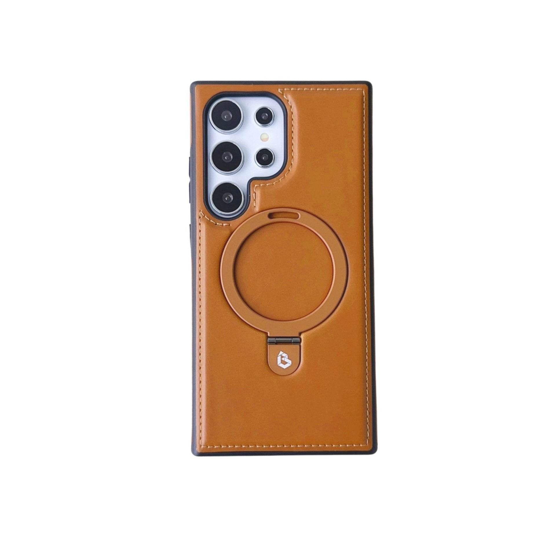 Luxe Leather Magnetic Ring Holder Case - Samsung - Million Cases