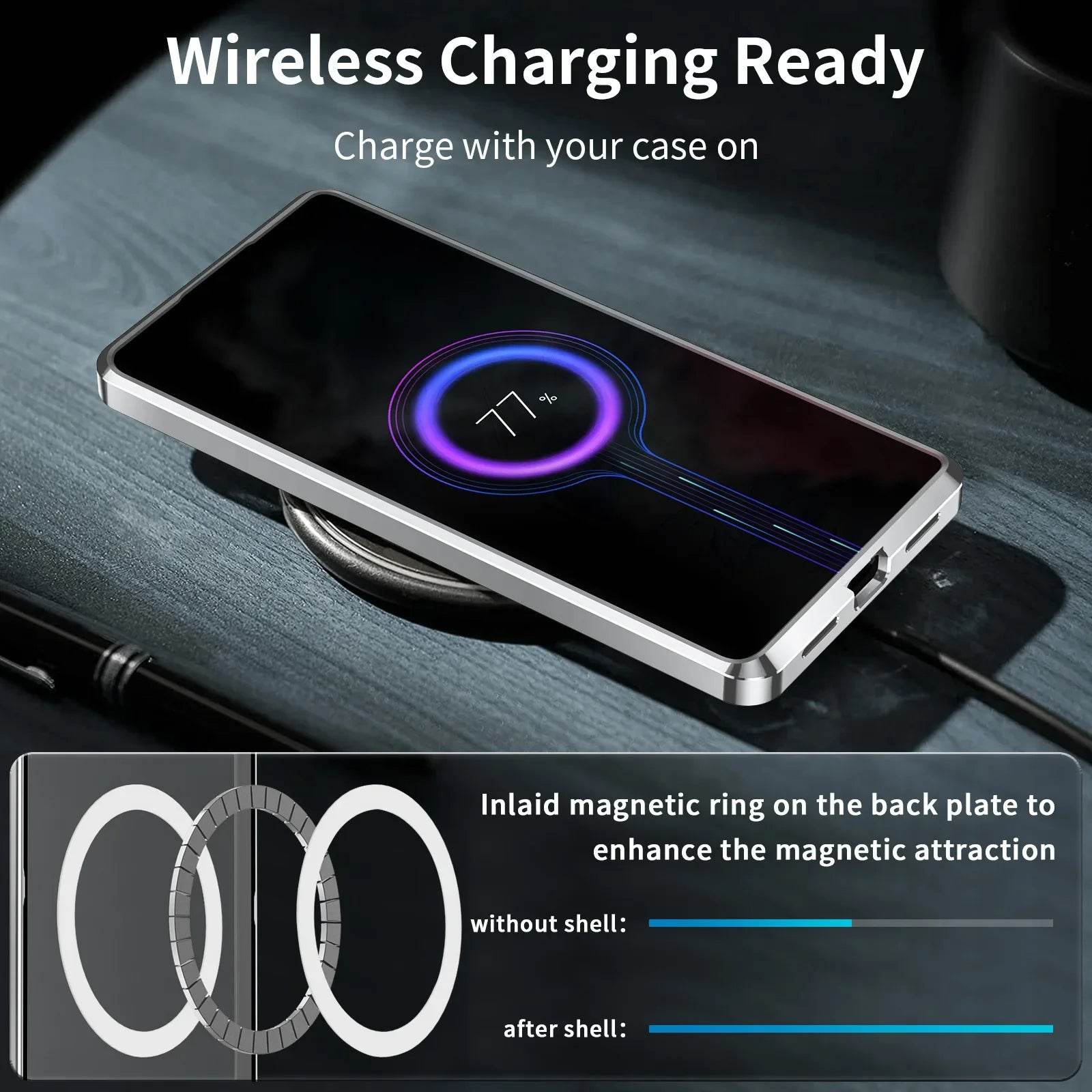 Luxury Ultra-Thin Magsafe Matte Metal Frame Case - Samsung - Million Cases