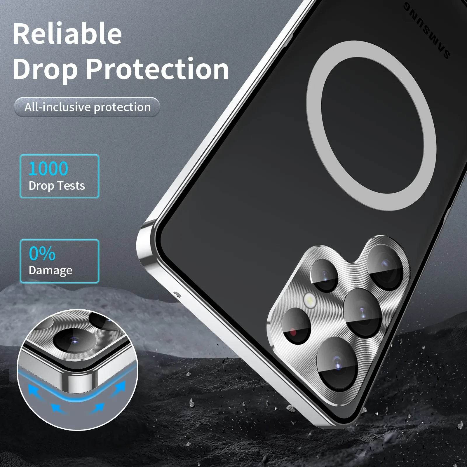 Luxury Ultra-Thin Magsafe Matte Metal Frame Case - Samsung - Million Cases