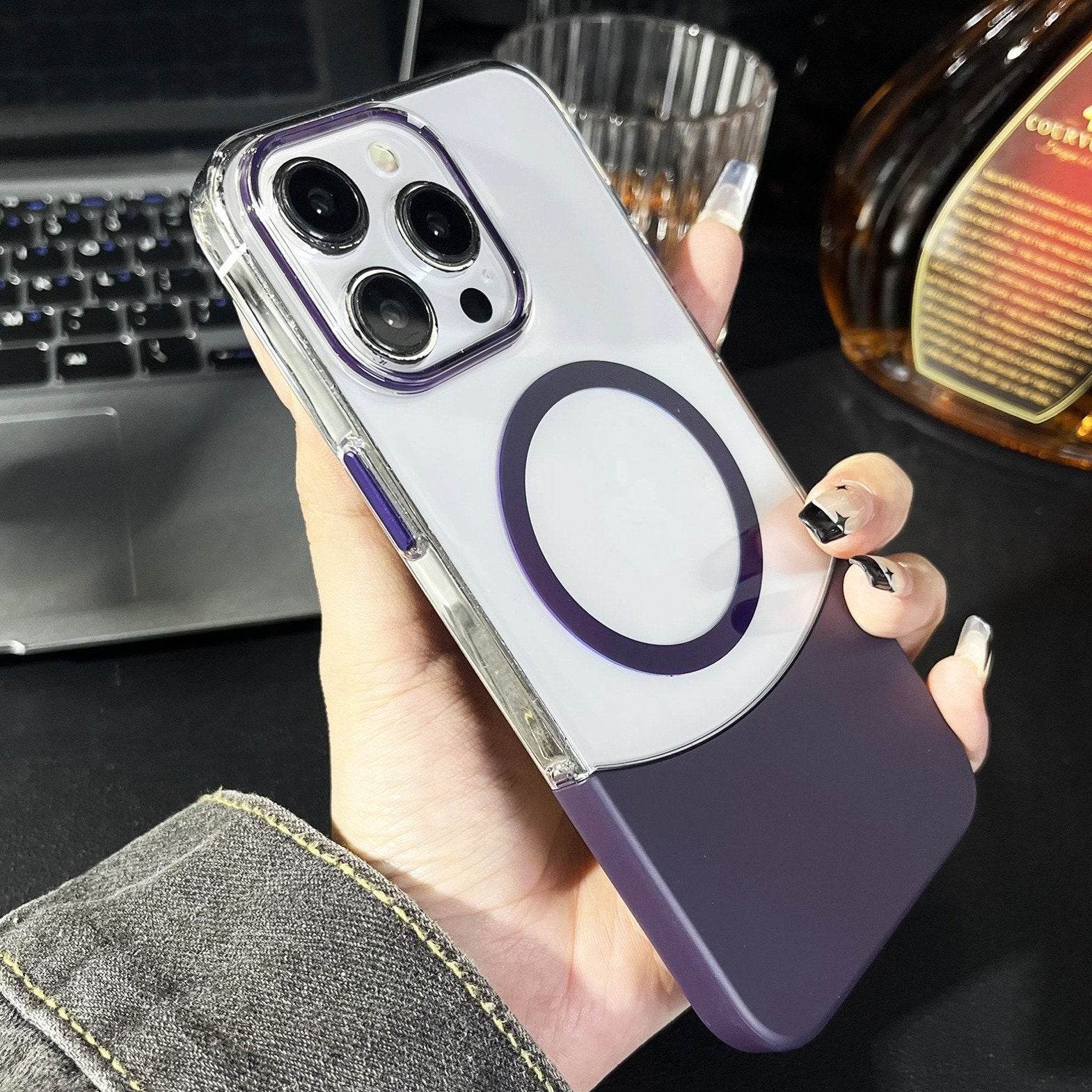 Magnetic Splicing Contrast Transparent Case - iPhone - Million Cases