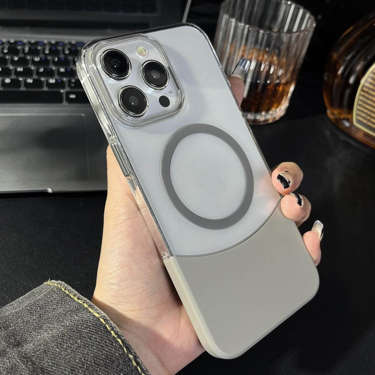 Magnetic Splicing Contrast Transparent Case - iPhone - Million Cases