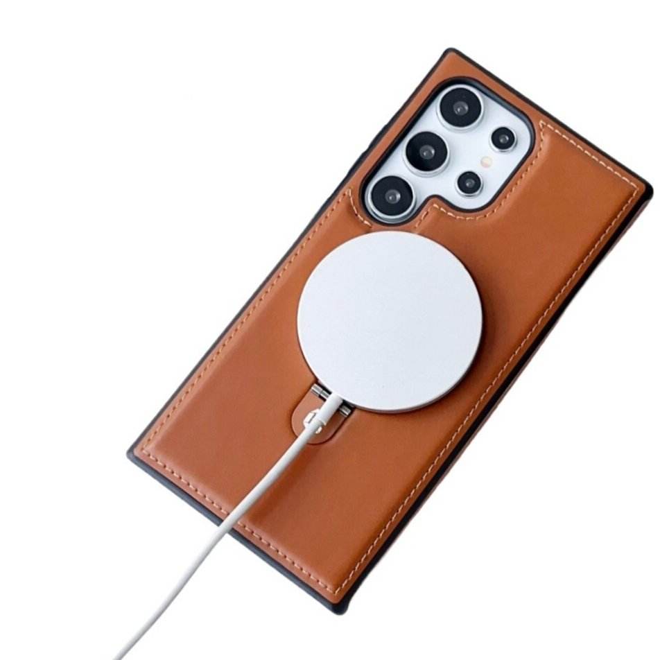Luxe Leather Magnetic Ring Holder Case - Samsung - Million Cases