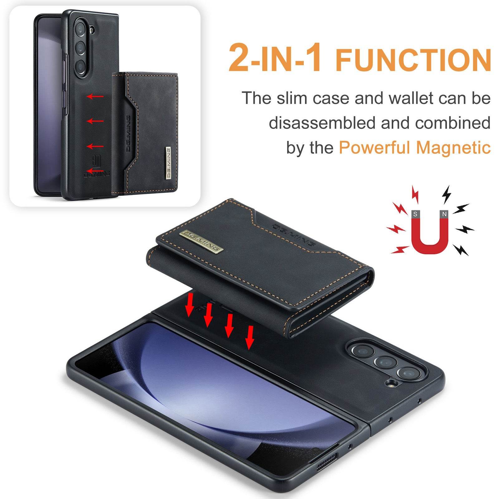 Galaxy Z Fold Series Versatile Magnetic Leather Wallet Case - Million Cases
