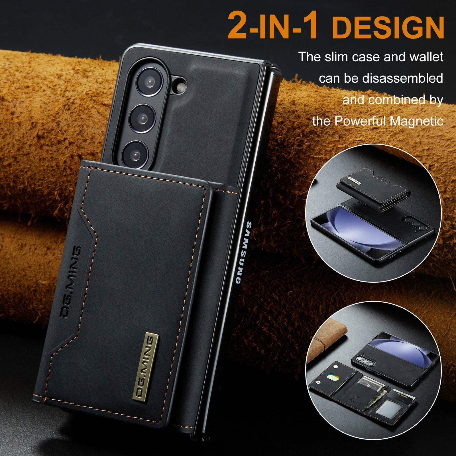 Galaxy Z Fold Series Versatile Magnetic Leather Wallet Case - Million Cases
