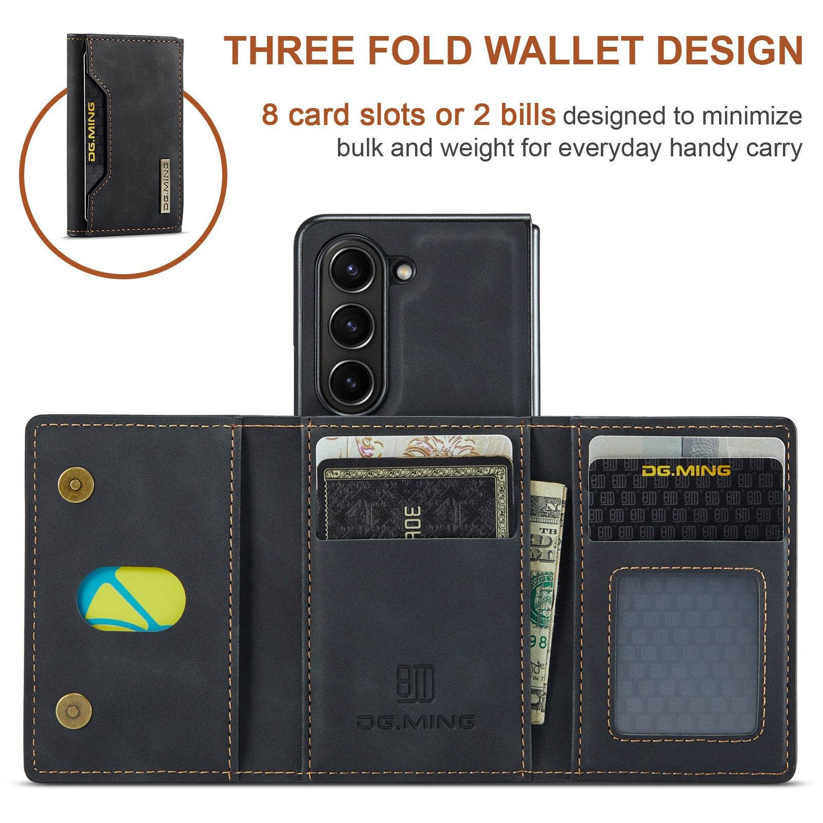 Galaxy Z Fold Series Versatile Magnetic Leather Wallet Case - Million Cases