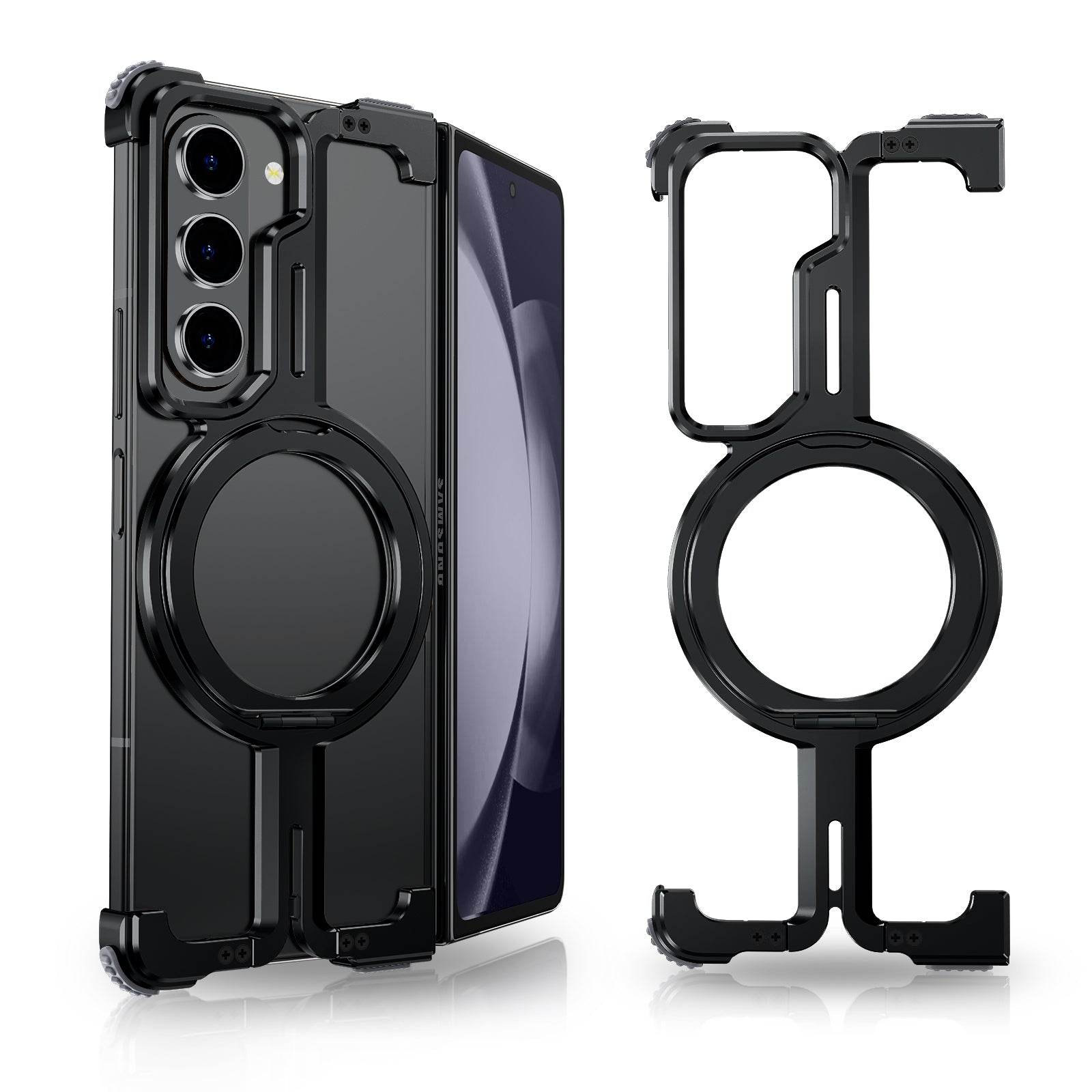 Galaxy Z Fold Series Pivot Guard Magnetic Ring Stand Case - Million Cases