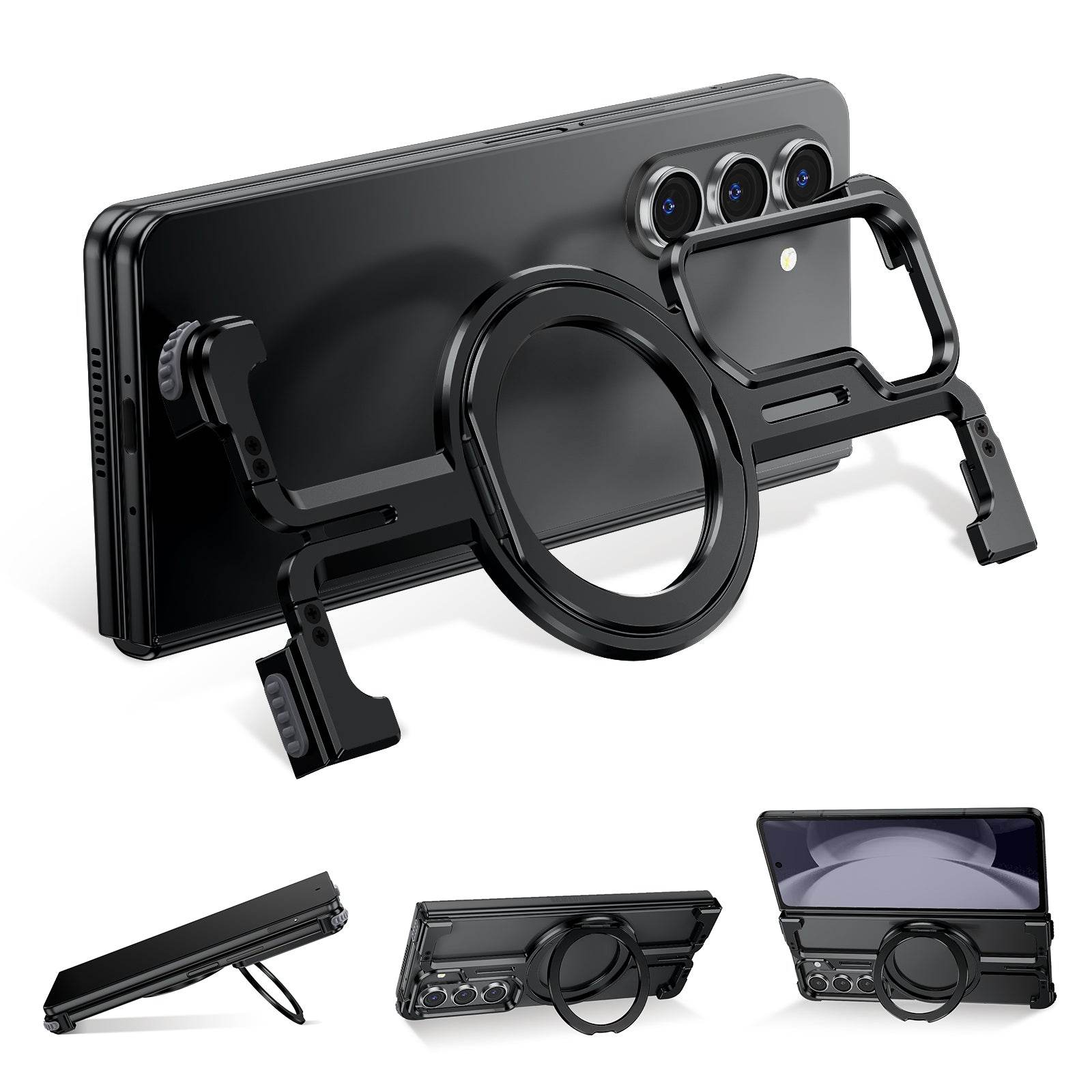 Galaxy Z Fold Series Pivot Guard Magnetic Ring Stand Case - Million Cases