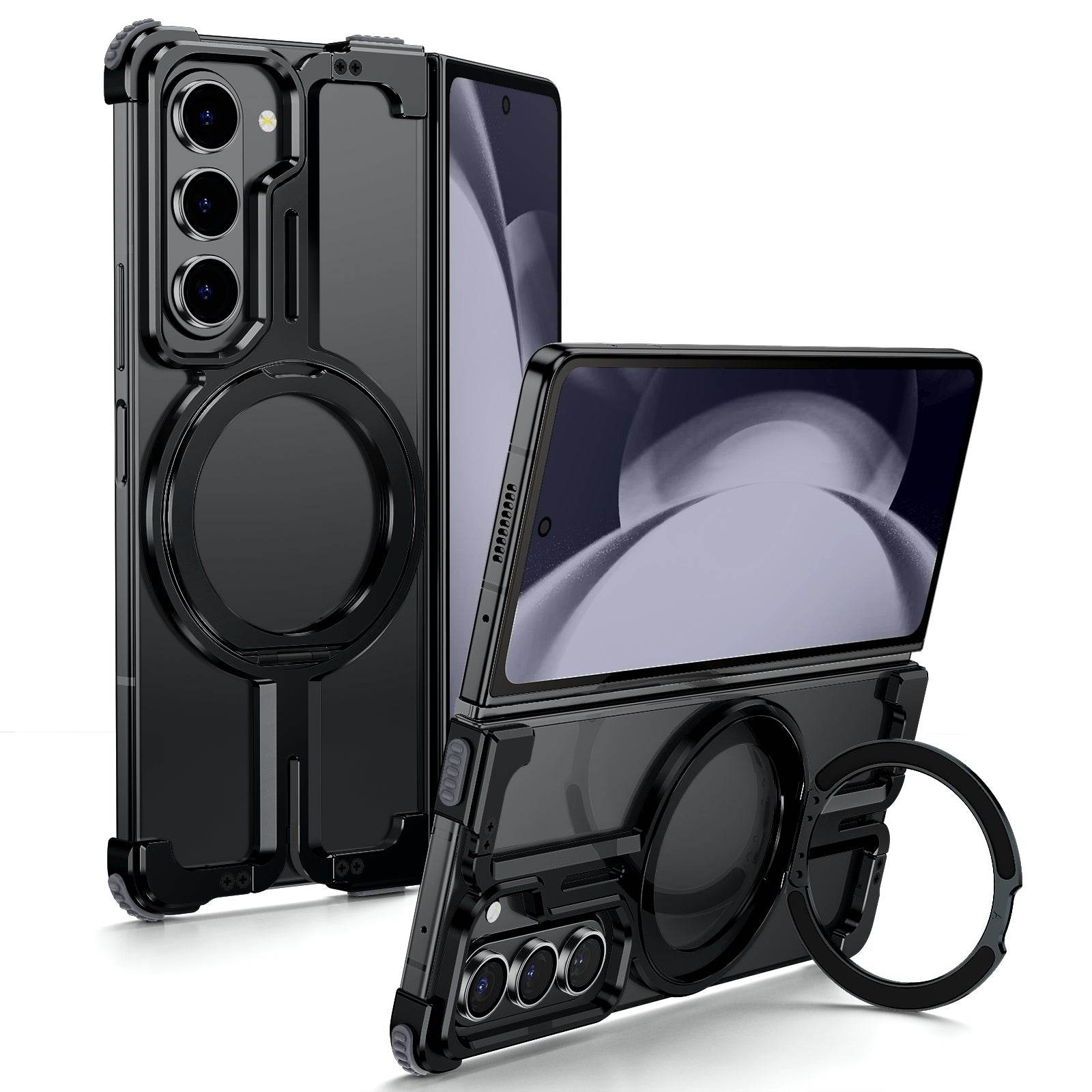 Galaxy Z Fold Series Pivot Guard Magnetic Ring Stand Case - Million Cases