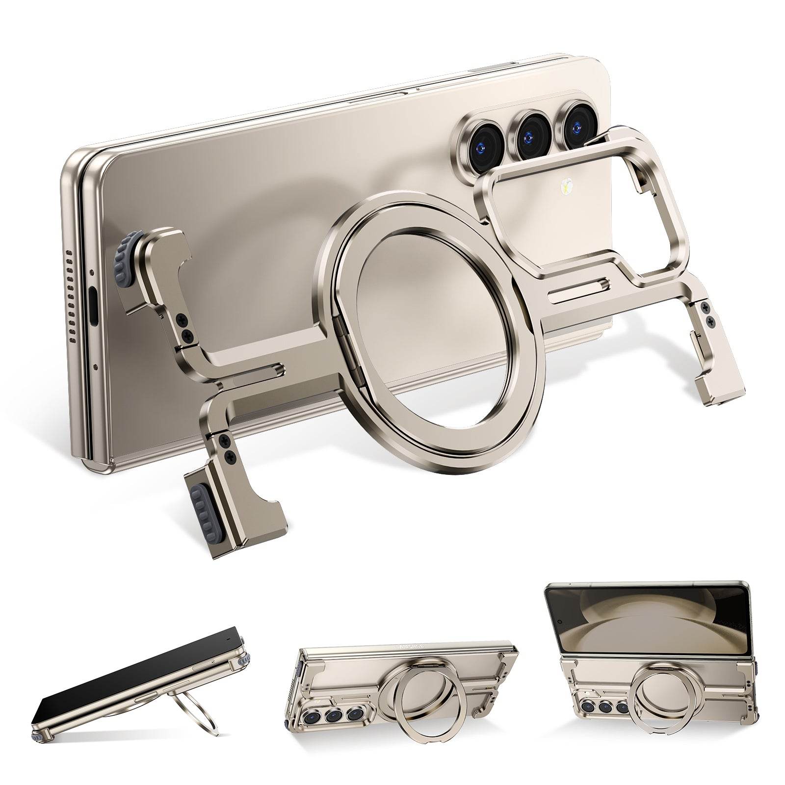 Galaxy Z Fold Series Pivot Guard Magnetic Ring Stand Case - Million Cases