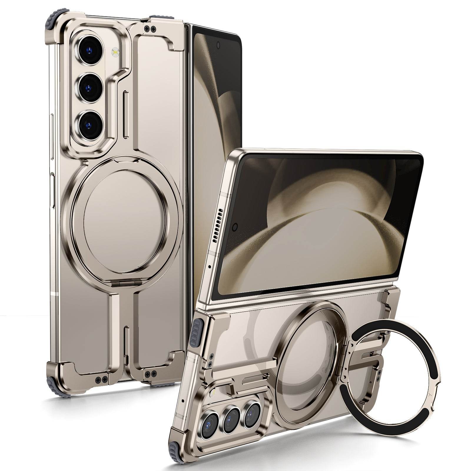 Galaxy Z Fold Series Pivot Guard Magnetic Ring Stand Case - Million Cases
