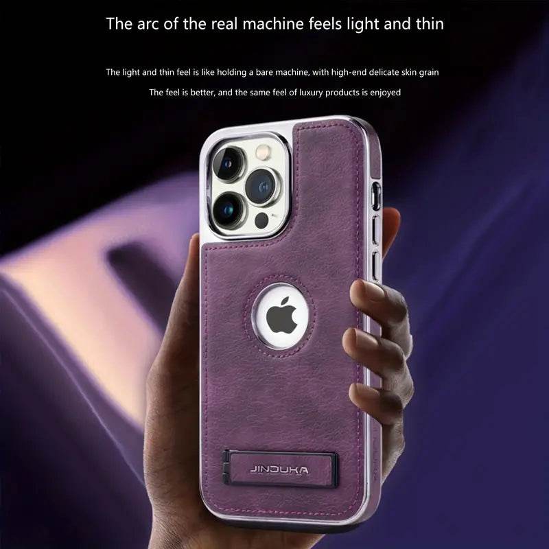 Genuine Leather Bracket Holder Case - iPhone - Million Cases