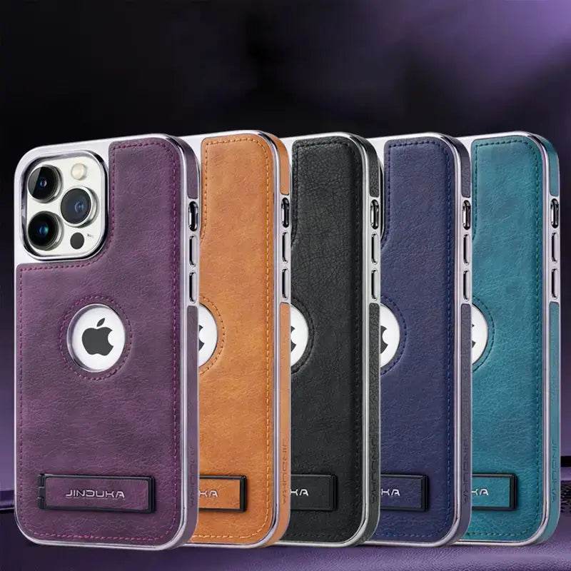 Genuine Leather Bracket Holder Case - iPhone - Million Cases