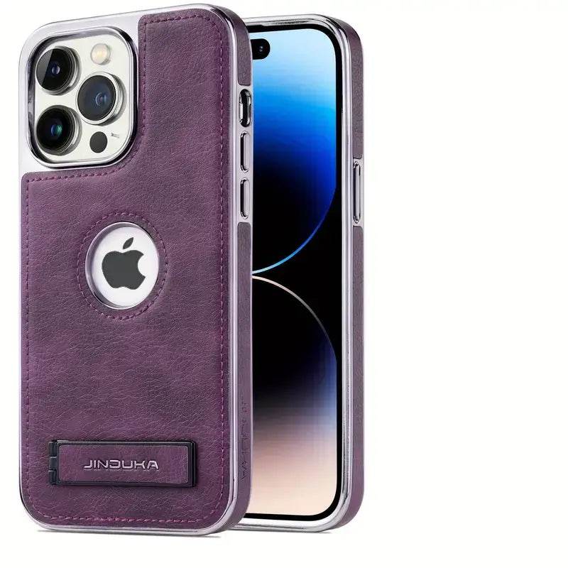 Genuine Leather Bracket Holder Case - iPhone - Million Cases