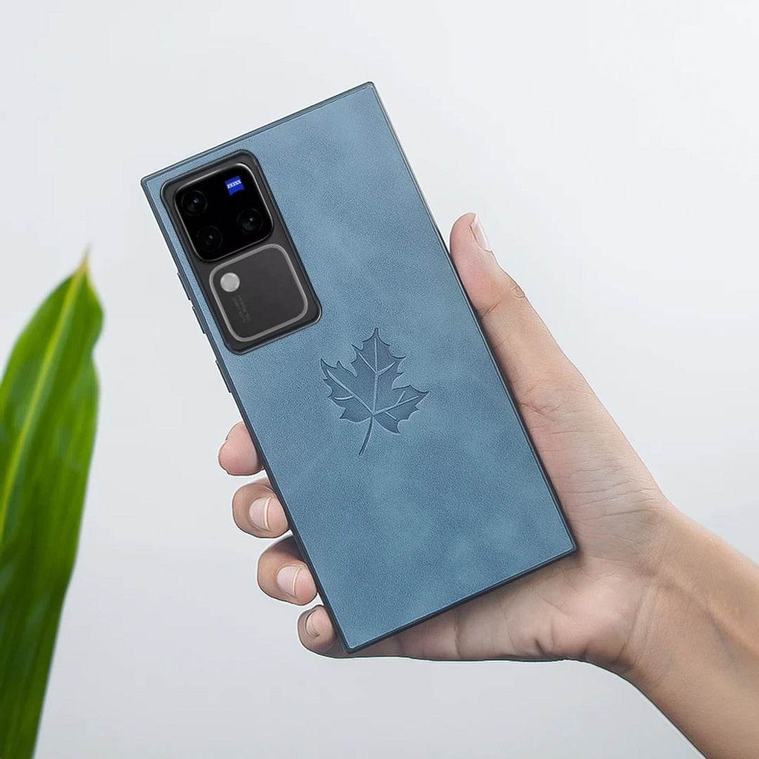 Vintage Maple Leaf Leather Case - Vivo - Million Cases