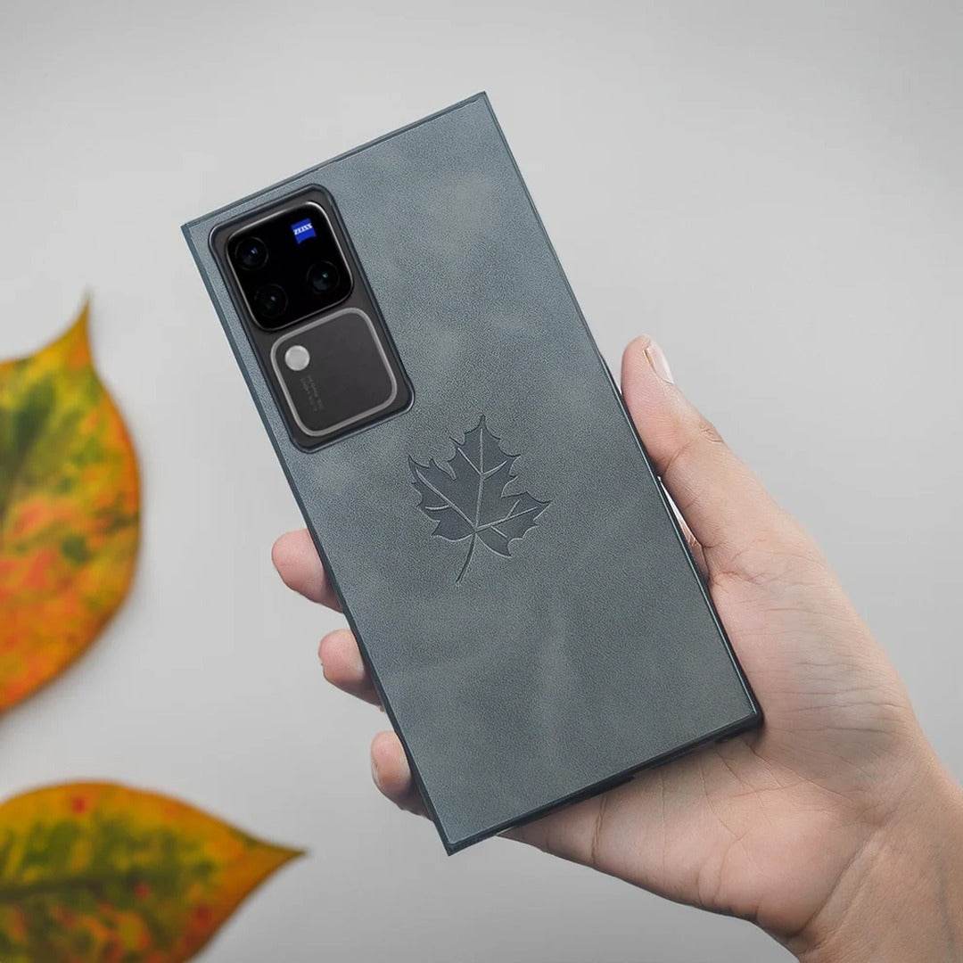 Vintage Maple Leaf Leather Case - Vivo - Million Cases