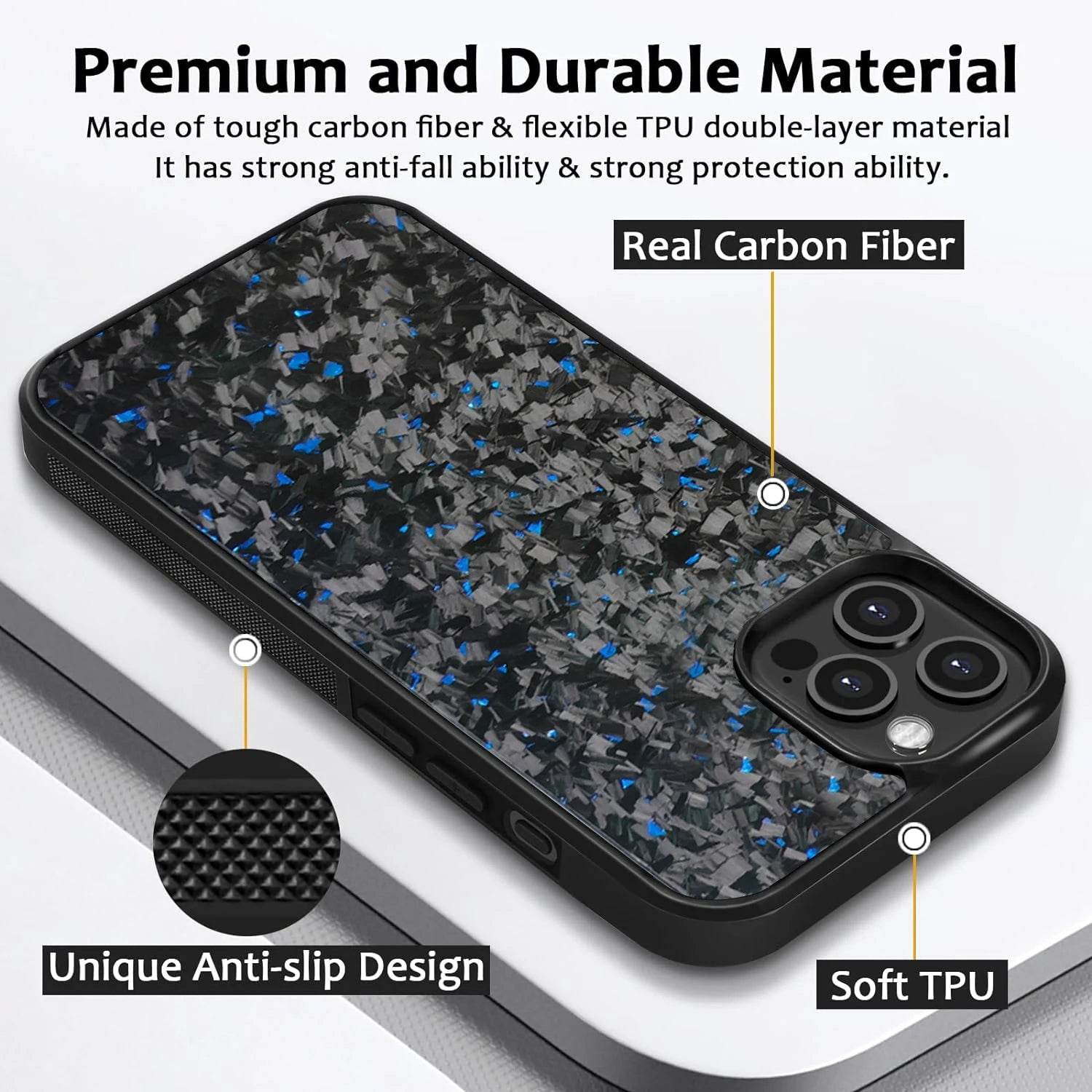 Fragmented Confetti Carbon Fiber Case - iPhone - Million Cases