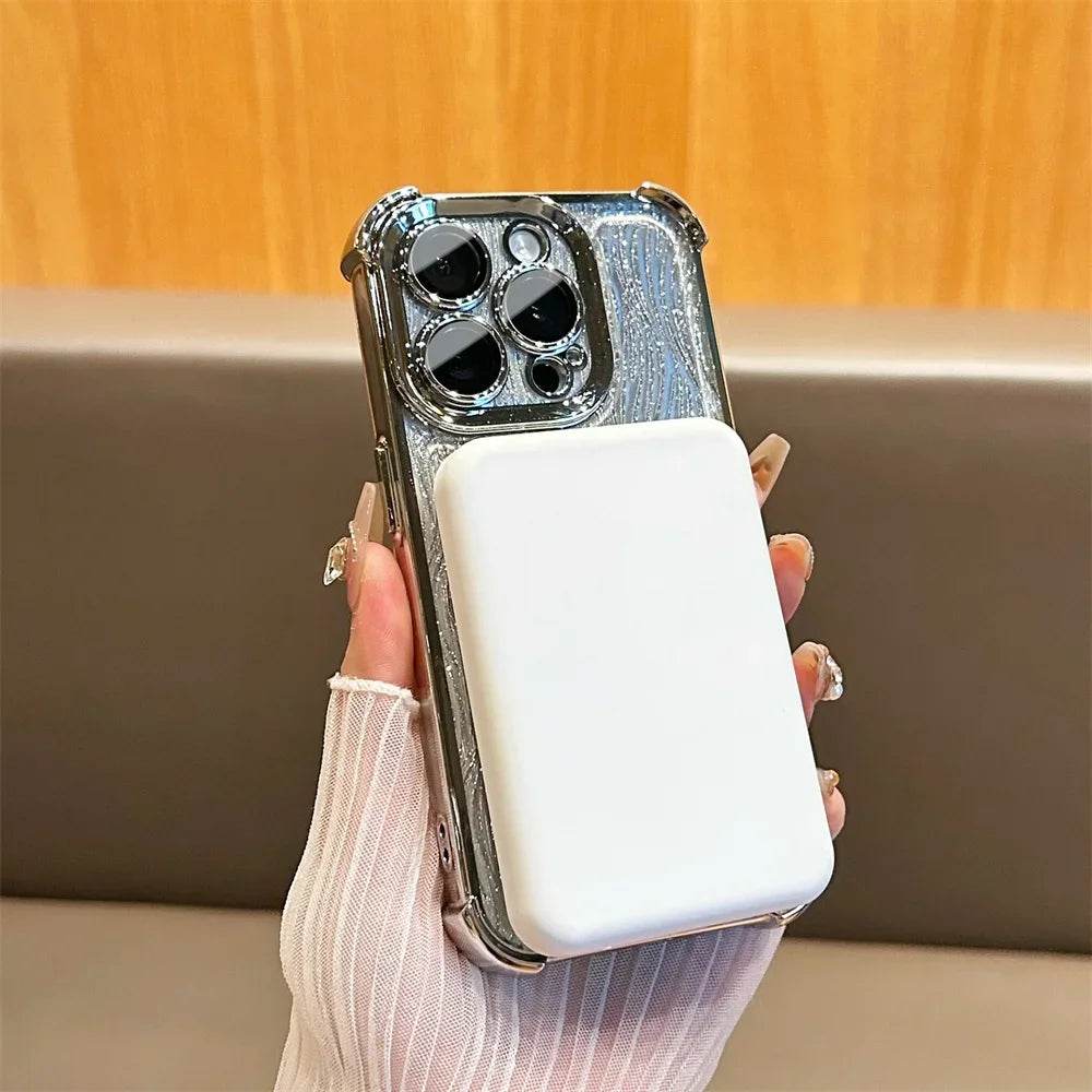 Elegant Water Ripple Glitter Stand Case - iPhone - Million Cases