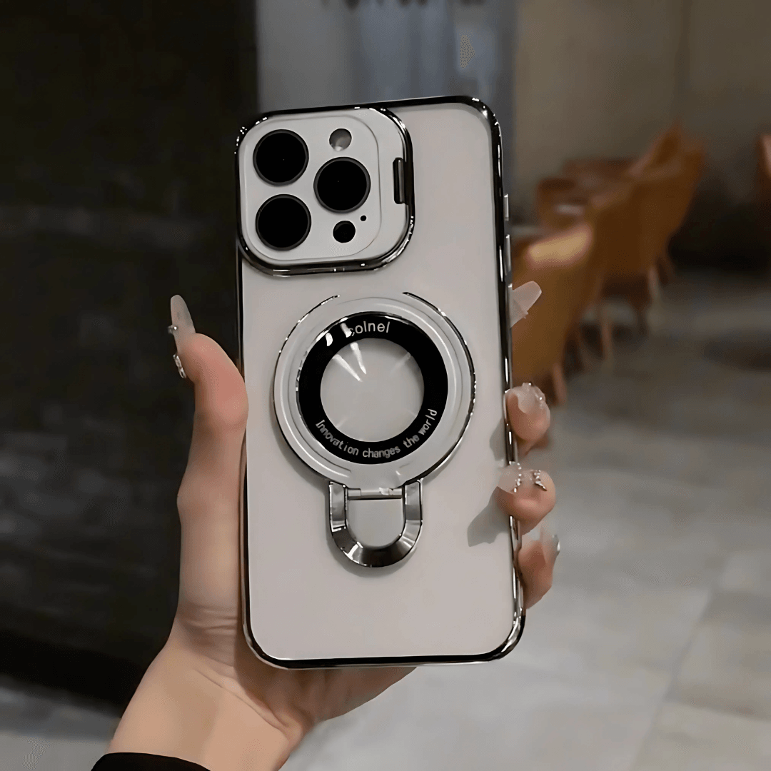 iPhone 16 Series Crystal Ring Grip Lens Bracket Case - Million Cases