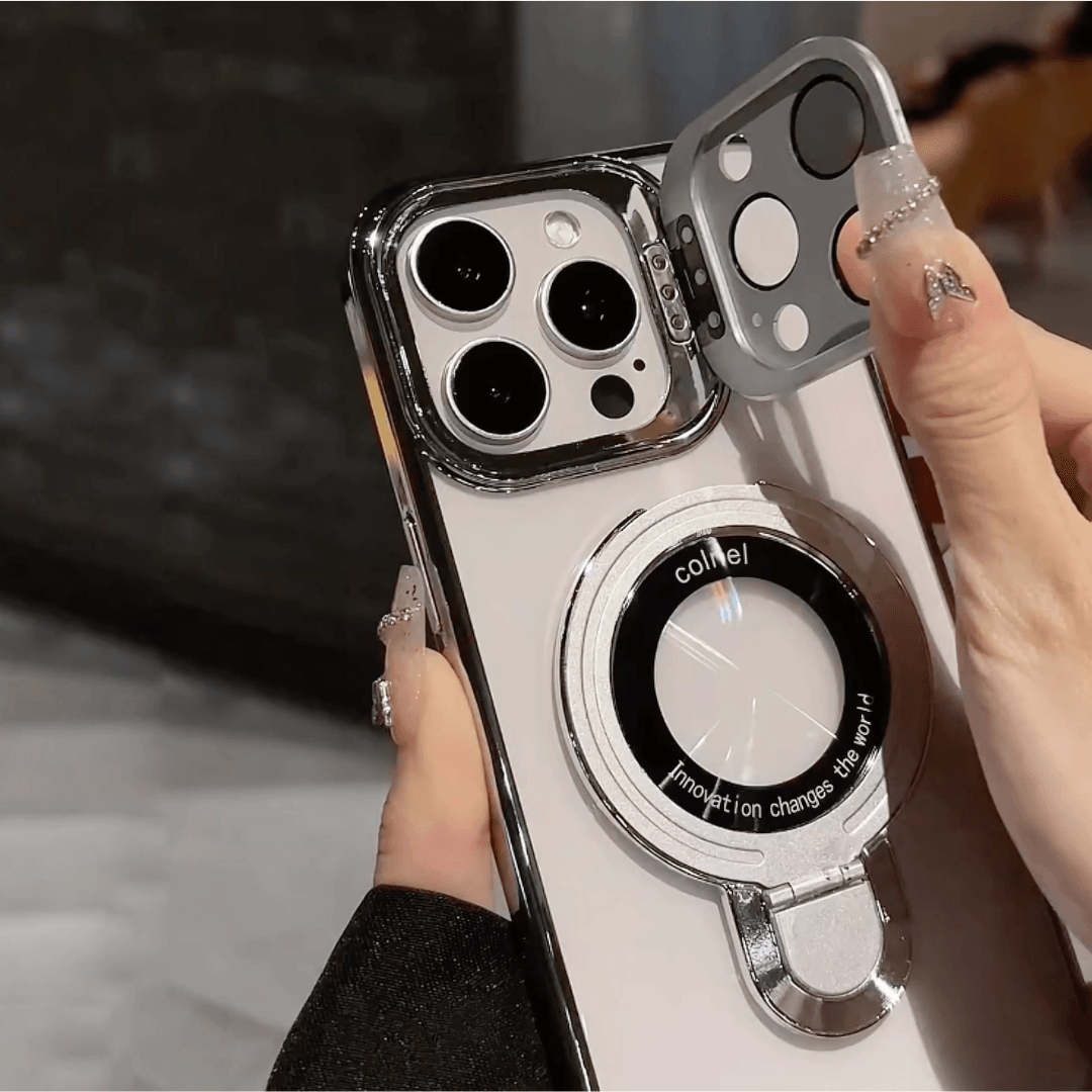 iPhone 16 Series Crystal Ring Grip Lens Bracket Case - Million Cases