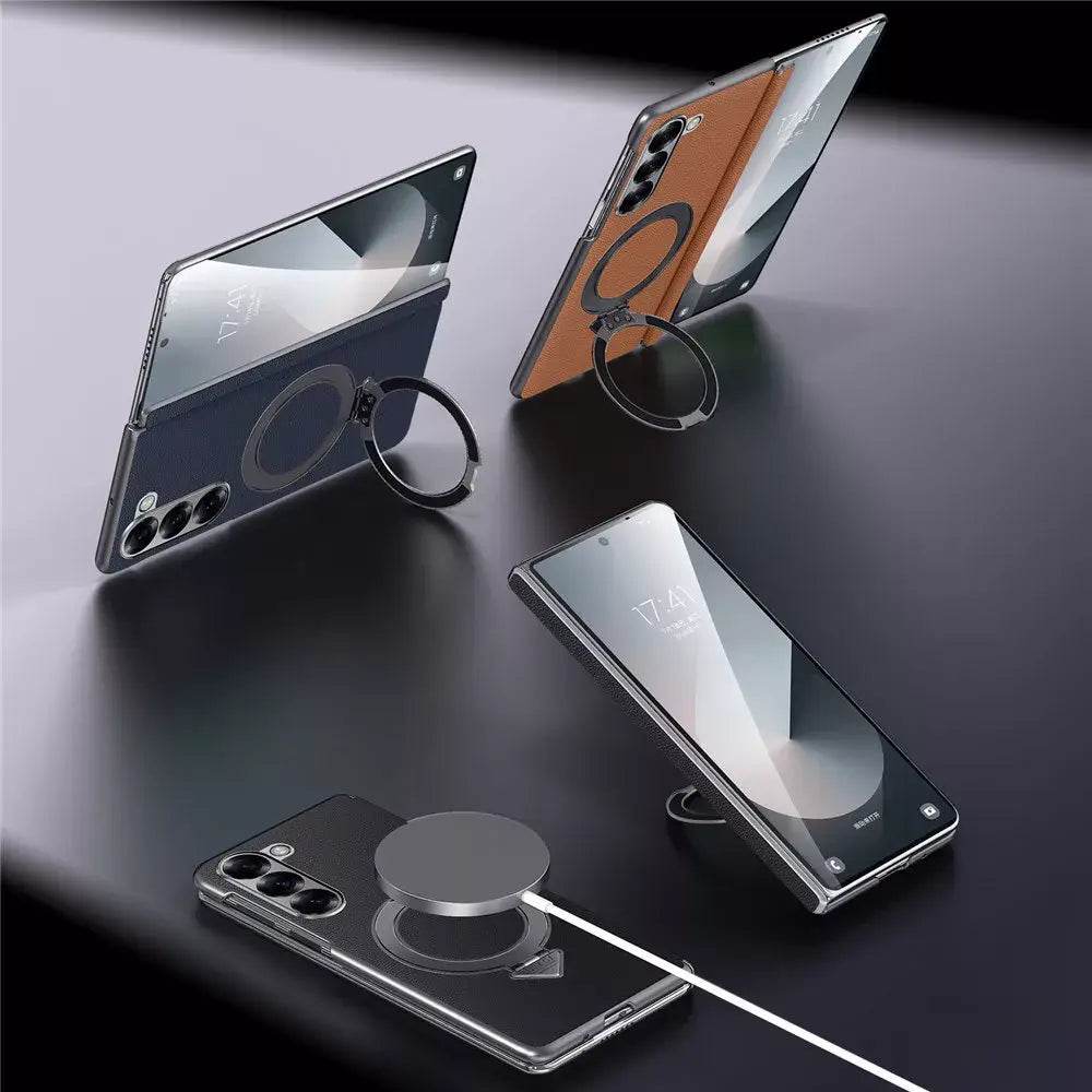 Galaxy Z Fold Series Infinity Luxe Leather Kickstand Case - Million Cases