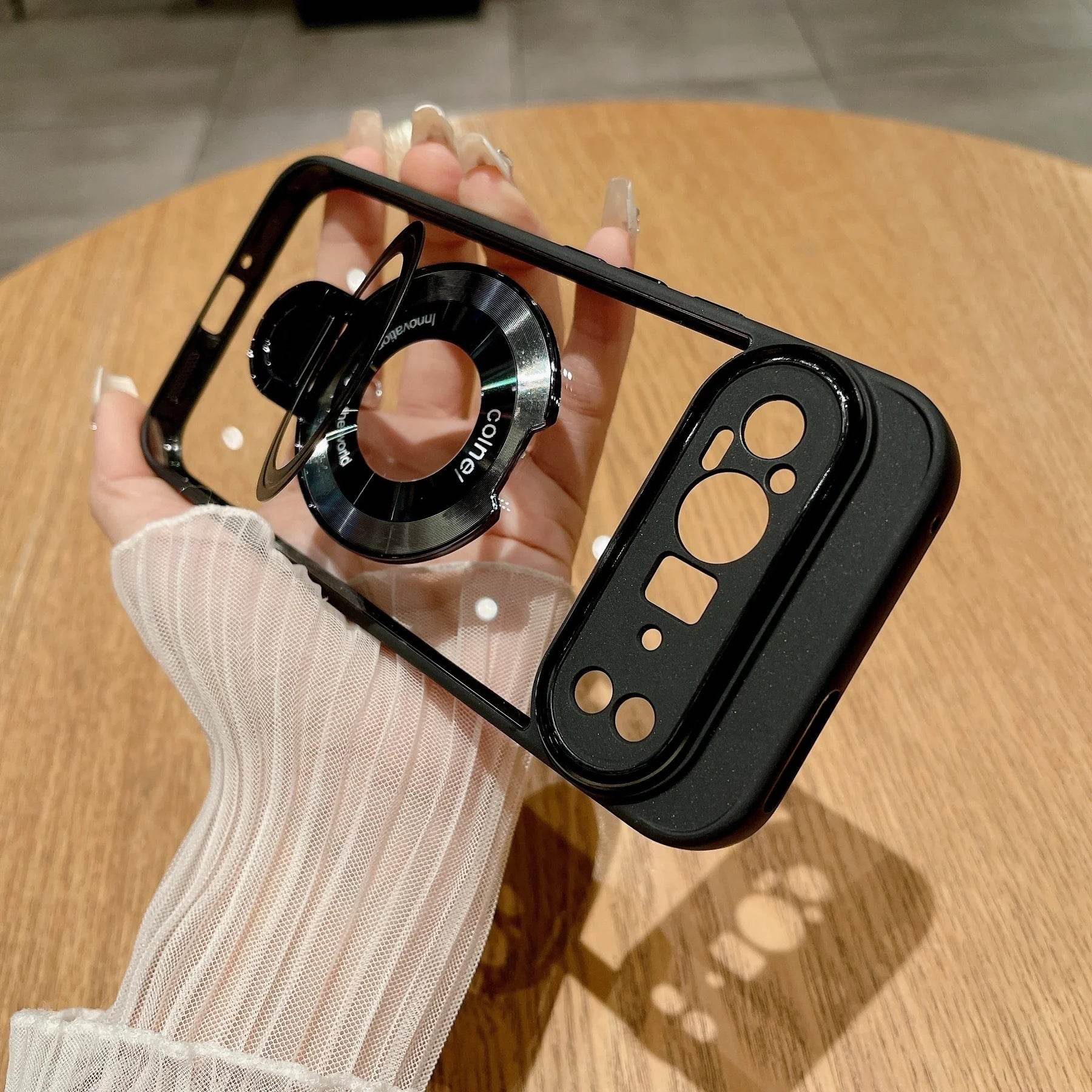 Google Pixel 9 Series Transparent Rotating Ring Stand Case - Million Cases