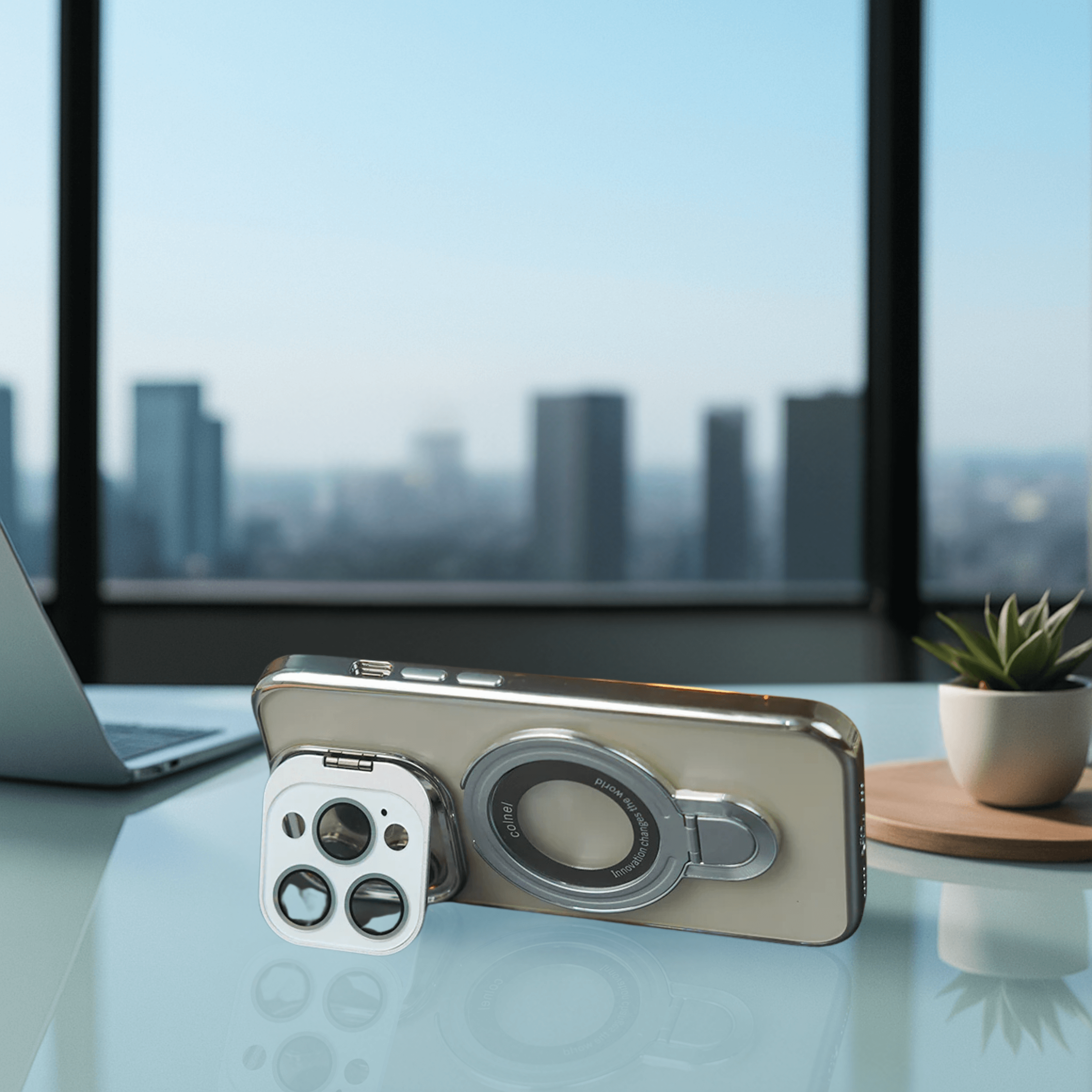 Crystal Ring Grip Lens Bracket Case - iPhone - Million Cases