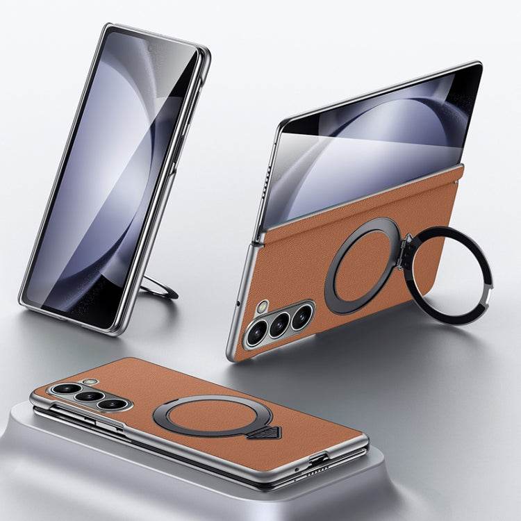 Galaxy Z Fold7 Infinity Luxe Leather Kickstand Case - Million Cases