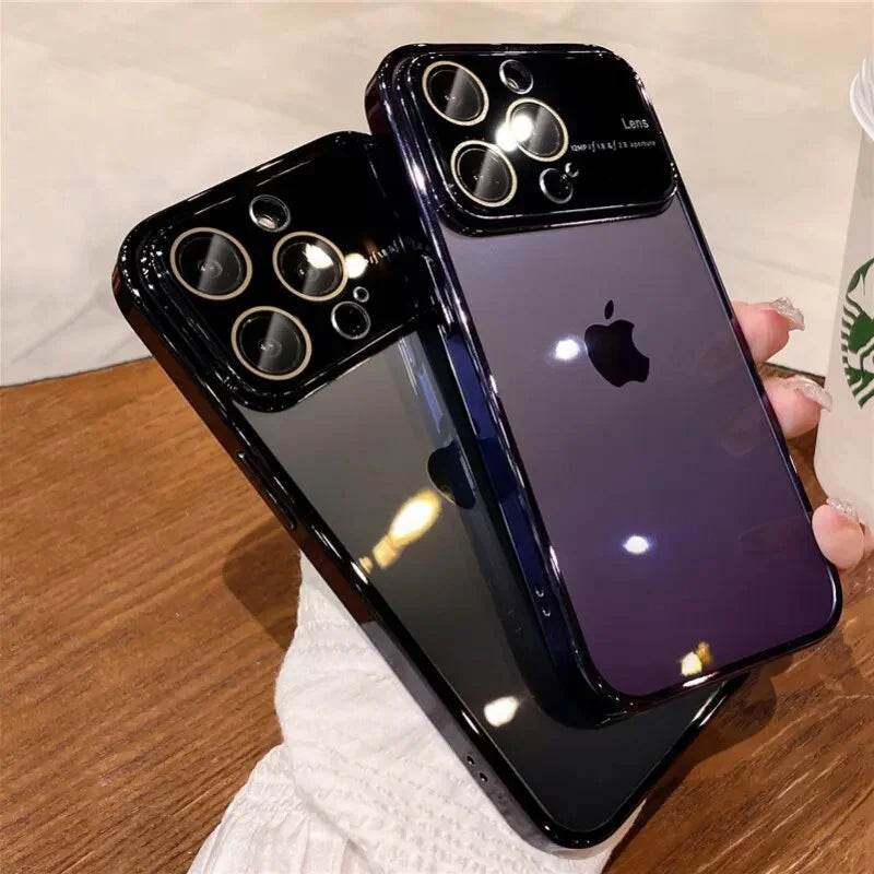 iPhone 15 Series Luxury Plating Transparent Window Lens Case - Million Cases