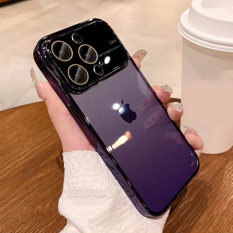 iPhone 15 Series Luxury Plating Transparent Window Lens Case - Million Cases