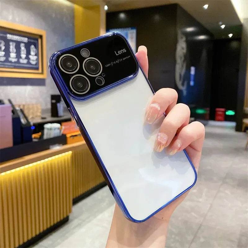 iPhone 15 Series Luxury Plating Transparent Window Lens Case - Million Cases