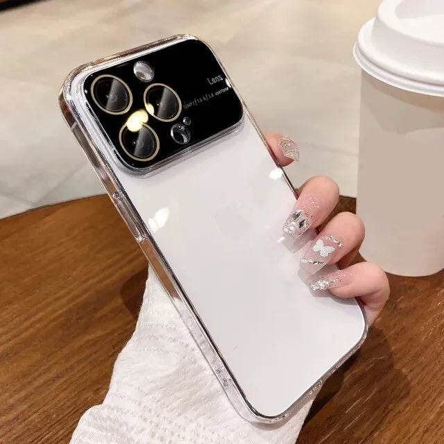 iPhone 15 Series Luxury Plating Transparent Window Lens Case - Million Cases