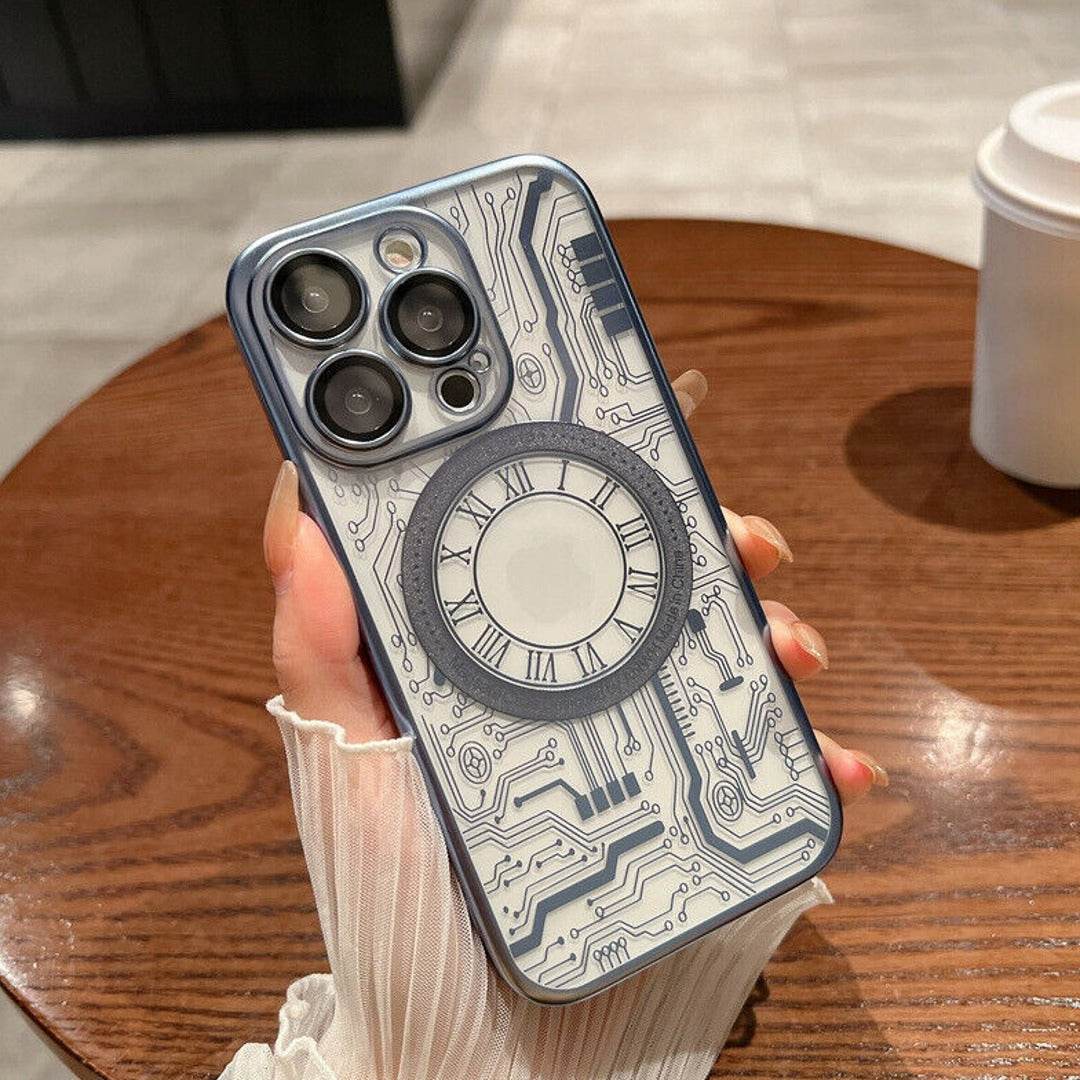 iPhone 13 Series Electroplated Clock Pattern Case - Million Cases