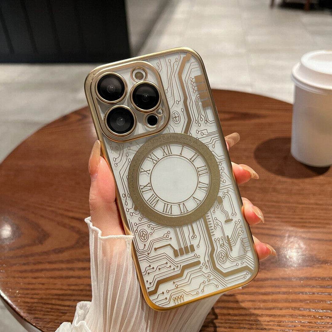 iPhone 13 Series Electroplated Clock Pattern Case - Million Cases
