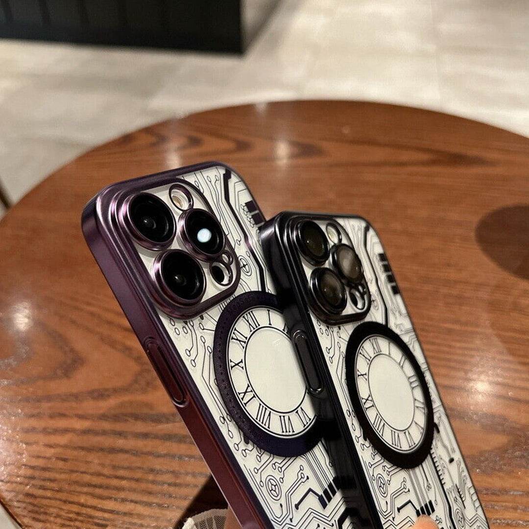 iPhone 13 Series Electroplated Clock Pattern Case - Million Cases