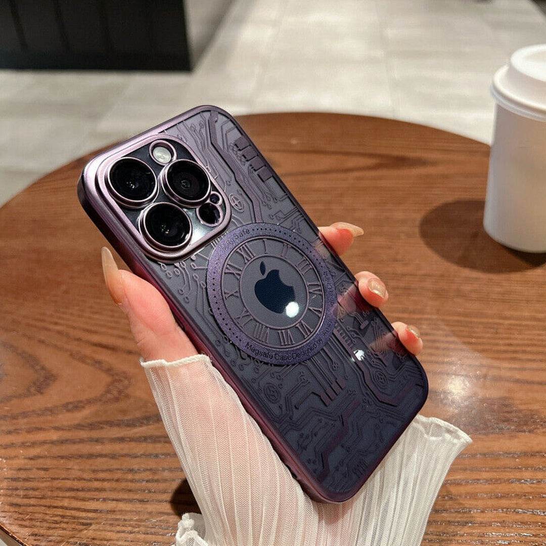 iPhone 13 Series Electroplated Clock Pattern Case - Million Cases