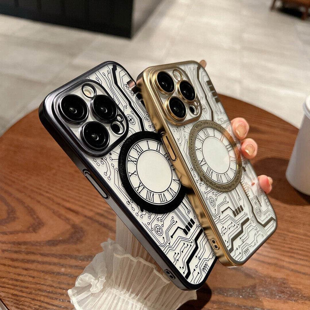 iPhone 13 Series Electroplated Clock Pattern Case - Million Cases