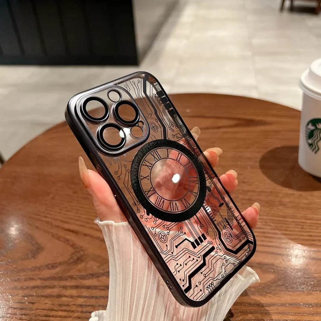 iPhone 13 Series Electroplated Clock Pattern Case - Million Cases